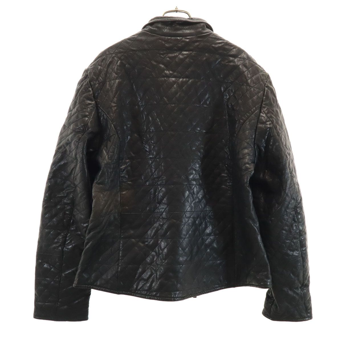 【極美品】ジョルジオアルマーニ 羊革 レザージャケット ラムレザー 黒 48 ジョルジオアルマーニ GIORGIO ARMANI 最上級 レザー ジャケット 48