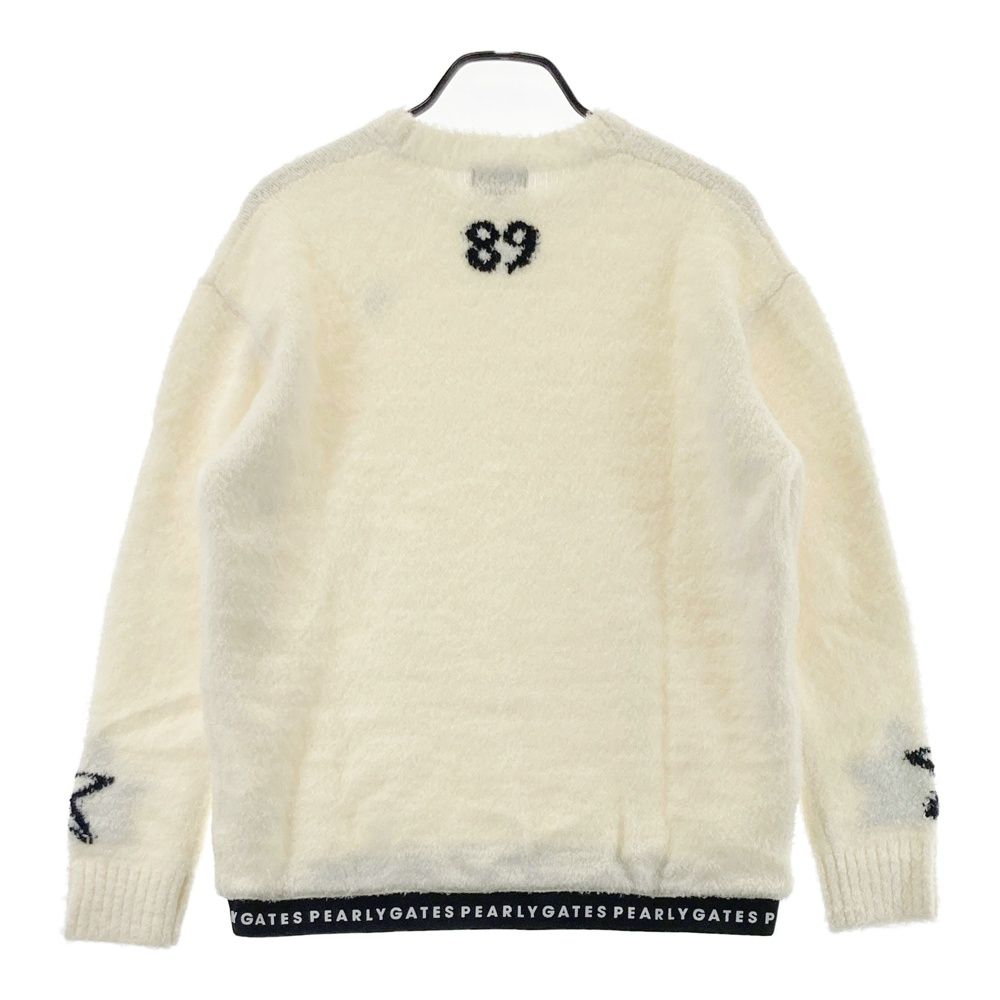サイズ 1 PEARLY GATES パーリーゲイツ ウール混 ニットセーター 星 ホワイト系 240101539354 ゴルフウェア レディース ストスト