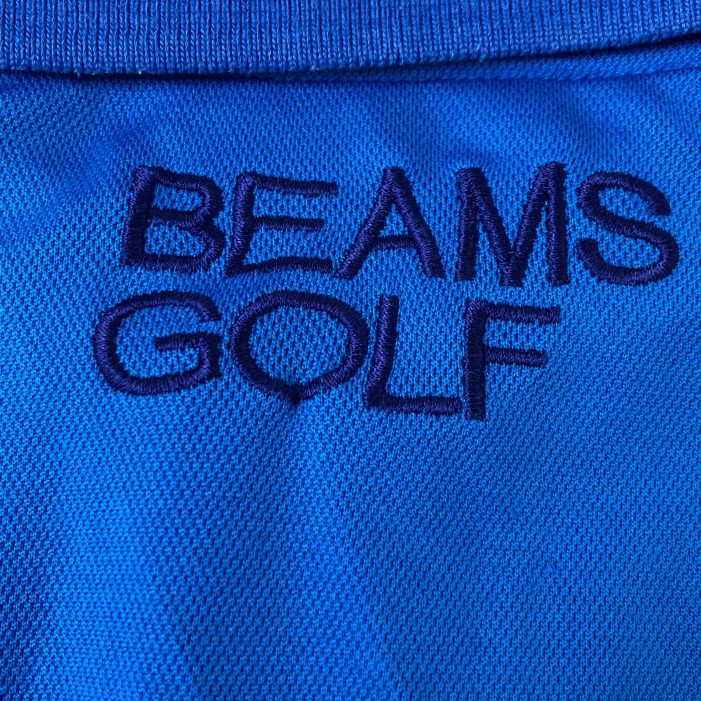 サイズ：M BEAMS GOLF ビームスゴルフ 半袖ポロシャツ ワッペン