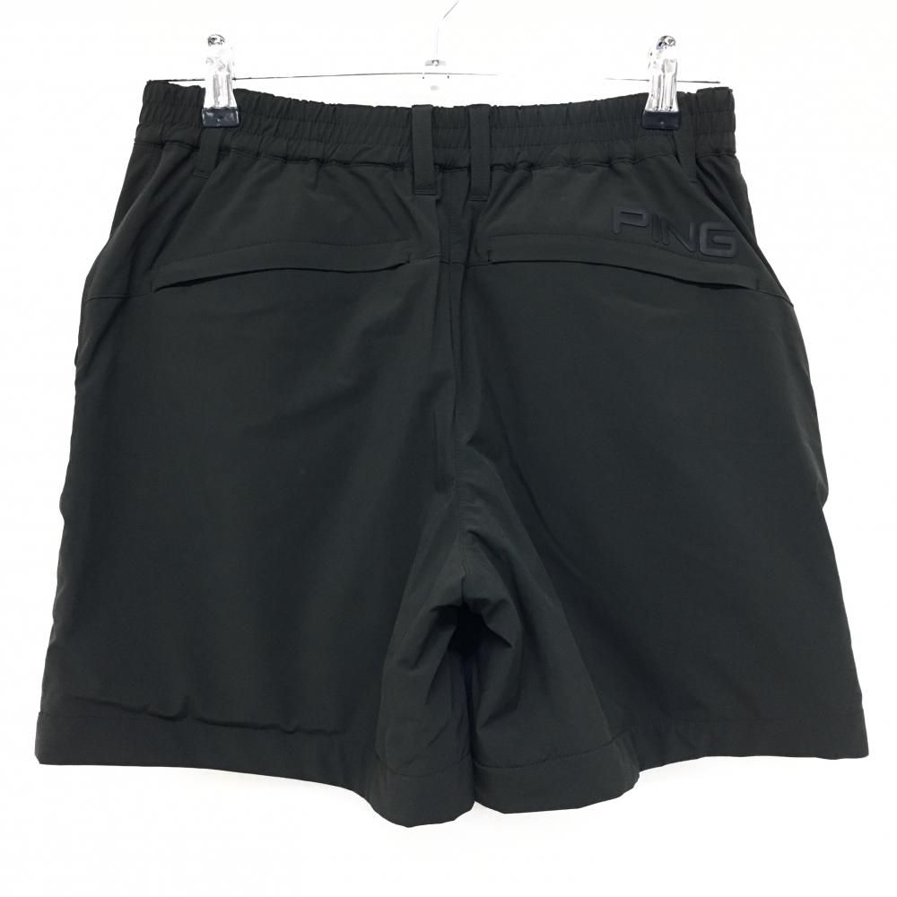 ピン ハーフパンツ 黒 ストレッチ 防風 防水 メッシュ裏地 レディース M ゴルフウェア PING
