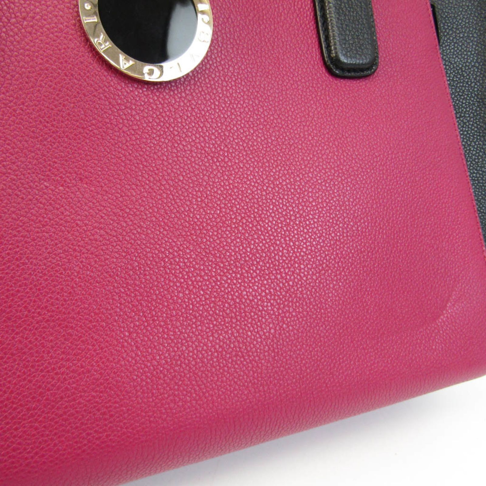 ブルガリ 281553 レディース レザー ハンドバッグ,ショルダーバッグ ブラック,ライトパープル