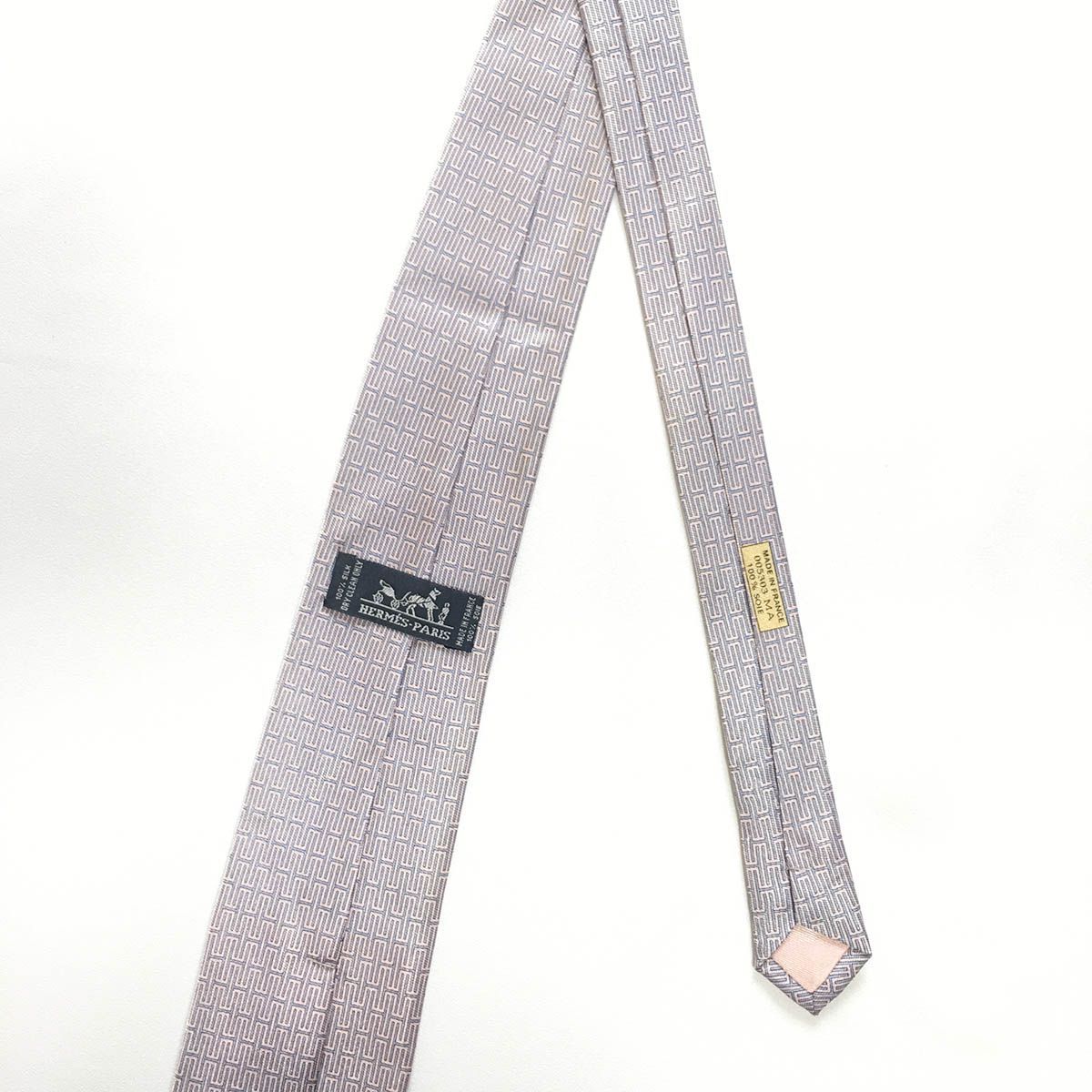 美品 エルメス HERMES ネクタイ シルク100% フランス製