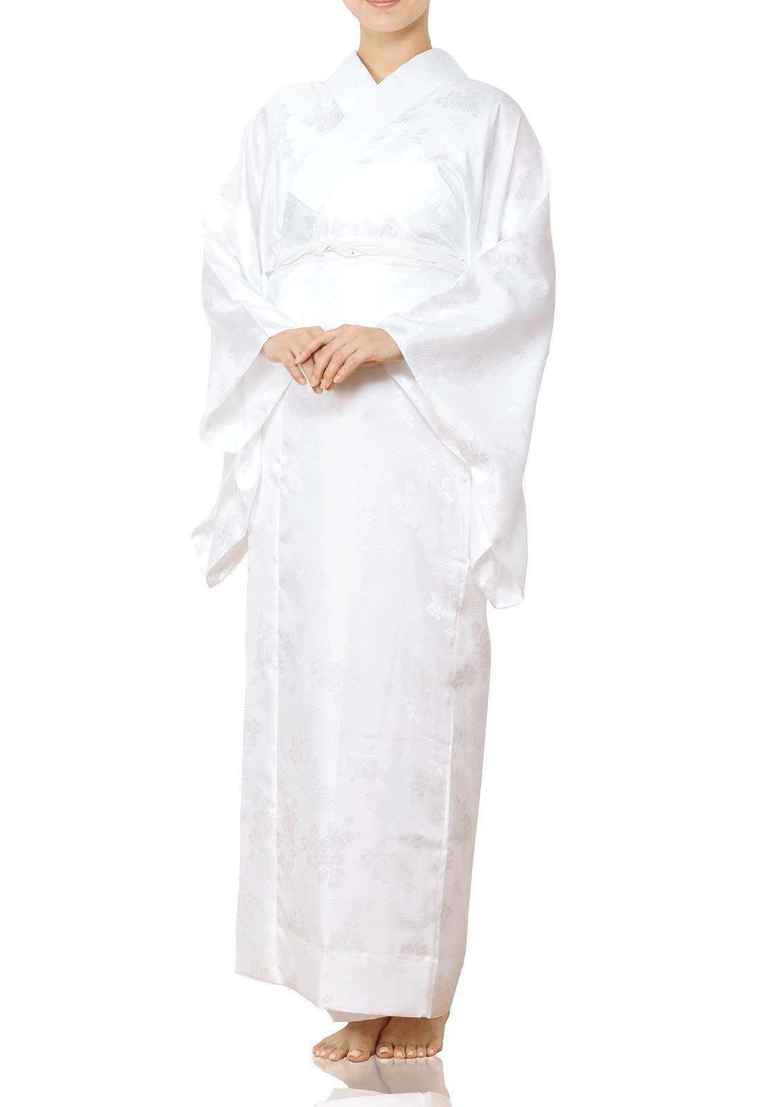 新着商品】[KYOETSU] [キョウエツ] 長襦袢 洗える 襦袢 女性 半襟付き 着物 白 ながじゅばん レディース 