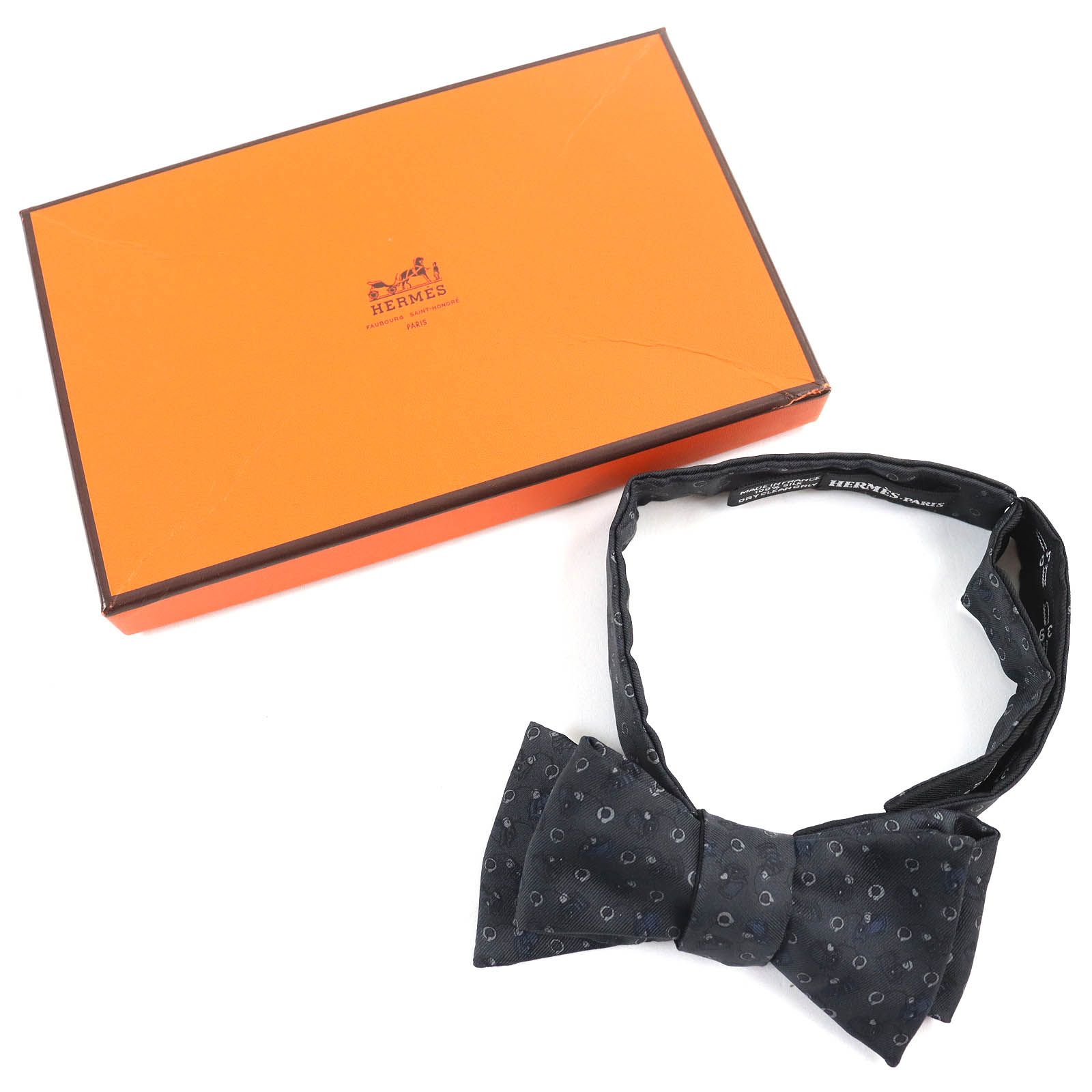 美品△HERMES エルメス NOEUD PAPILLON TWII ヌー・パピヨン シルク 