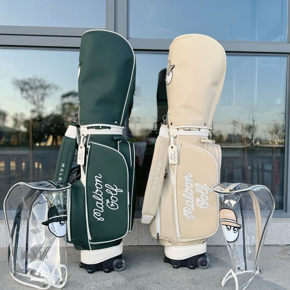 MALBON GOLF ゴルフバッグ キャスター付 ベージュ