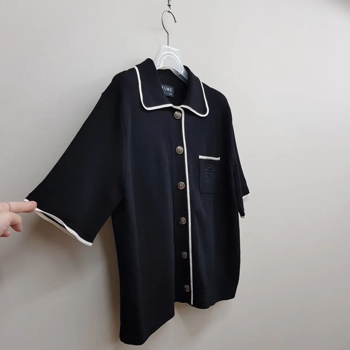  The TIME タイム 2021 バイ 配管 半袖 ニット ブラウス F 90 サイズ 長袖 カーディガン ボレロ アンサンブル