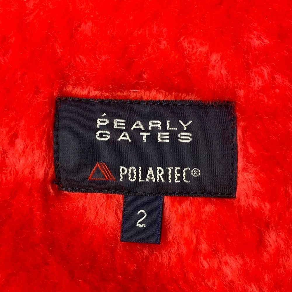 サイズ：2 PEARLY GATES パーリーゲイツ ボア半袖ジャケット ピンク系