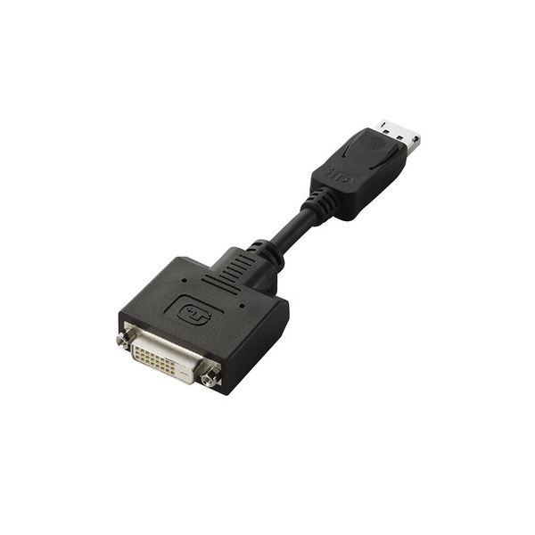 （まとめ）エレコムDisplayPort-DVI変換アダプタ ディスプレイポートオス-DVI D24pinメス ブラック AD-DPDBK1個