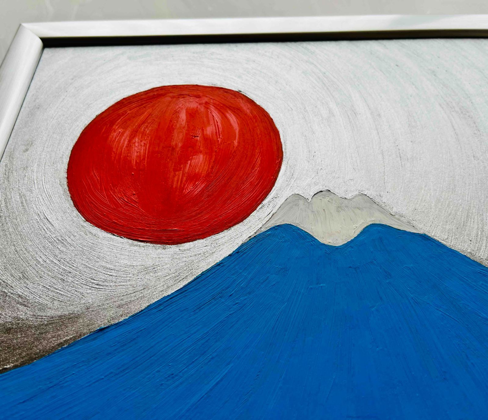 開運・仕事・学業運】「青富士3」特大・油彩・額装・原画・風水 - メルカリ 