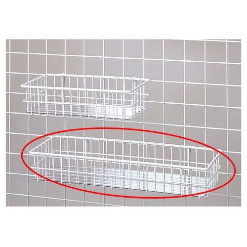 ネット用小物カゴ白W42cm シート付き 61-132-3-2 