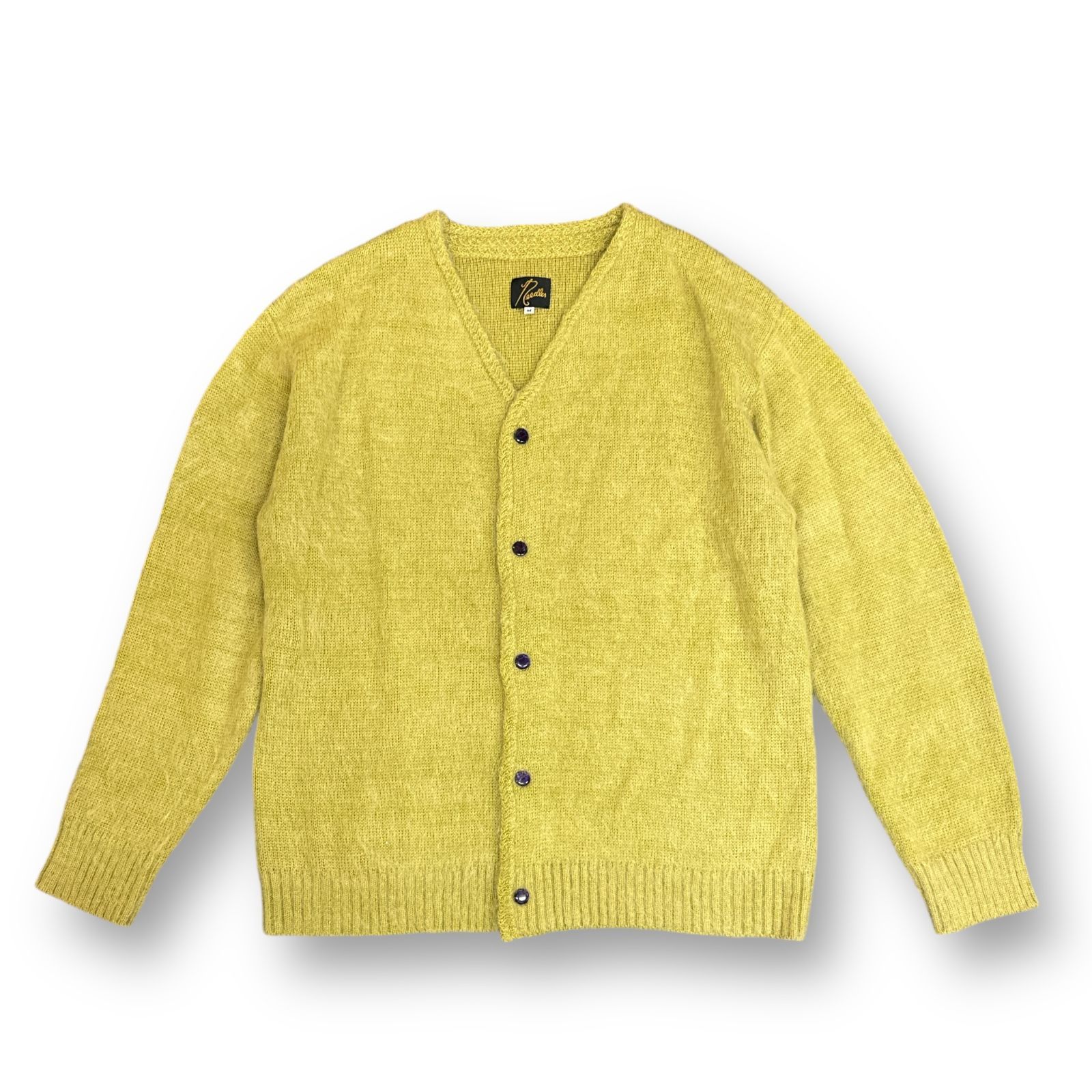 NEEDLES 23AW Foremost 別注 MOHAIR CARDIGAN EXCLUSIVE コラボ モヘヤ ニット カーディガン  フォアモースト ニードルス ニードルズ NS1710 イエロー系 M 78244A3 - メルカリ