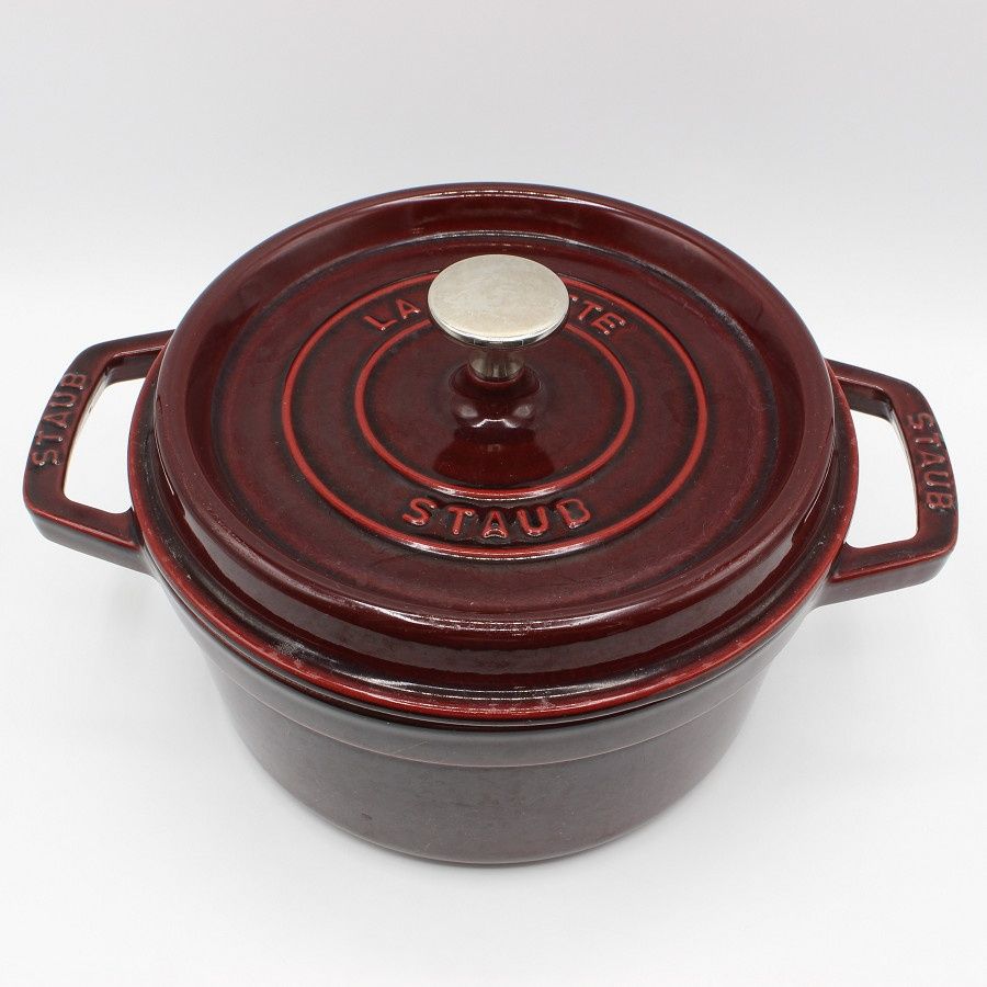 ストウブ ピコ ココット ラウンド 20cm 40509-645 グレナディンレッド ホーロー 両手鍋 STAUB 本体