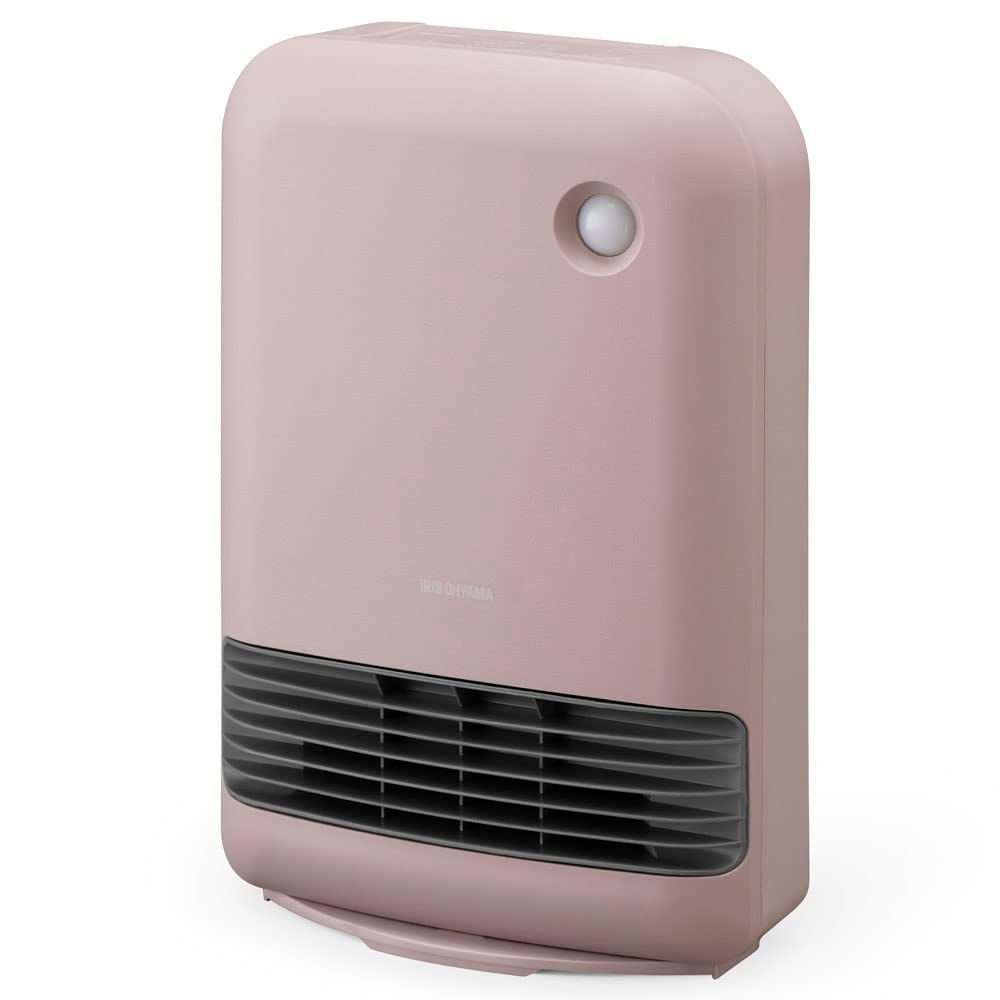 アイリスオーヤマ 大風量 セラミックファンヒーター 暖房器具 電気 足元 小型 温風 省エネ 脱衣所 人感センサー付き ACH-M12A-P ピンク