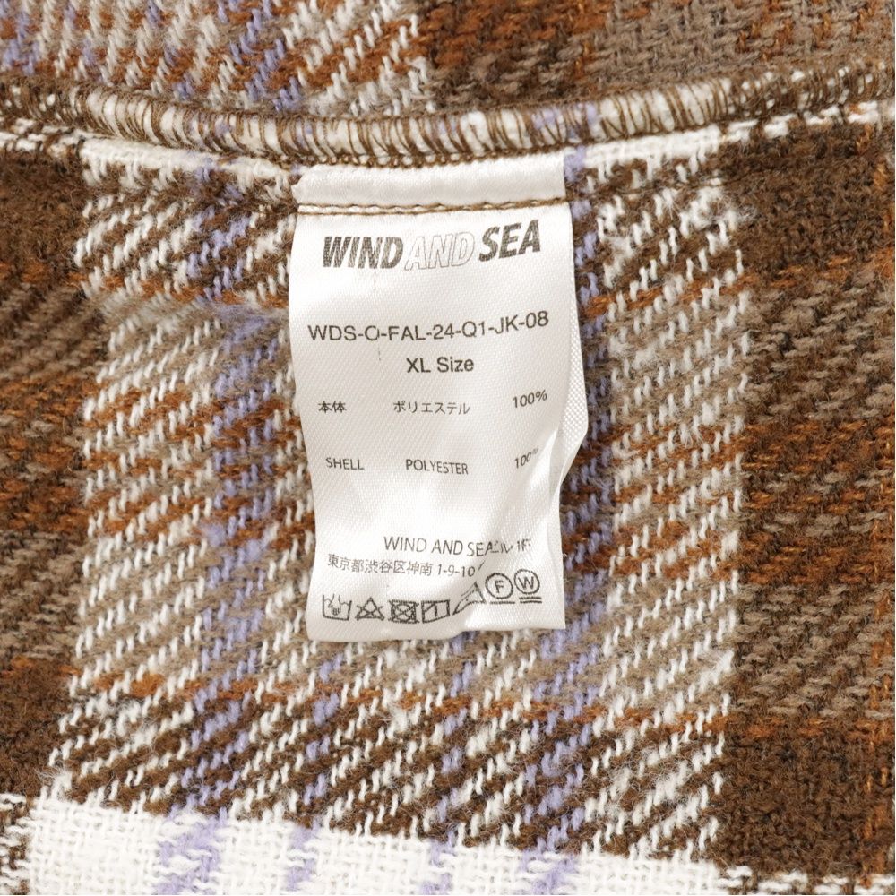 WIND AND SEA (ウィンダンシー) 23AW SHAGGY PLAID CPO SHIRT JACKET