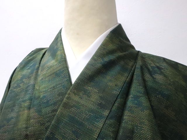 一輝堂】リサイクル着物 大島紬 7マルキ 正絹 身丈約156.5cm 裄丈約