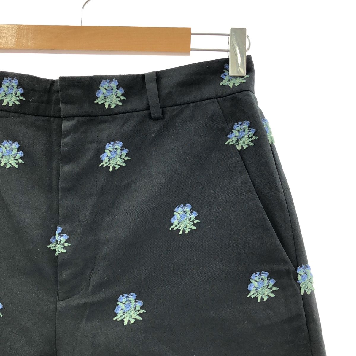 LOEFF / ロエフ | アザミ ジャカード クロップドパンツ | 1 | ブラック