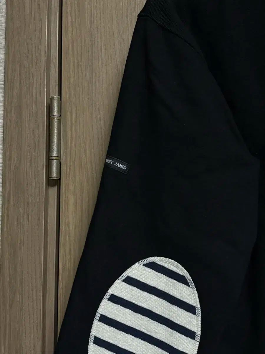  SAINT JAMES セントジェームス ボンボン パッチ スウェット M ブラック トレーナー スウェット トップス