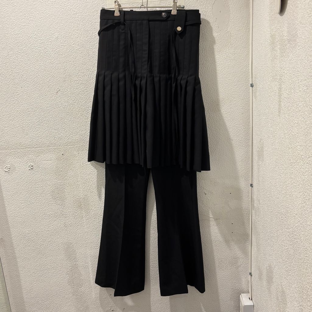 EGONlab スラックス パンツ ブラック 46 フレアシルエット Egon lab. エゴンラボ 22SS Flared Egonic Pants フレアスラックス