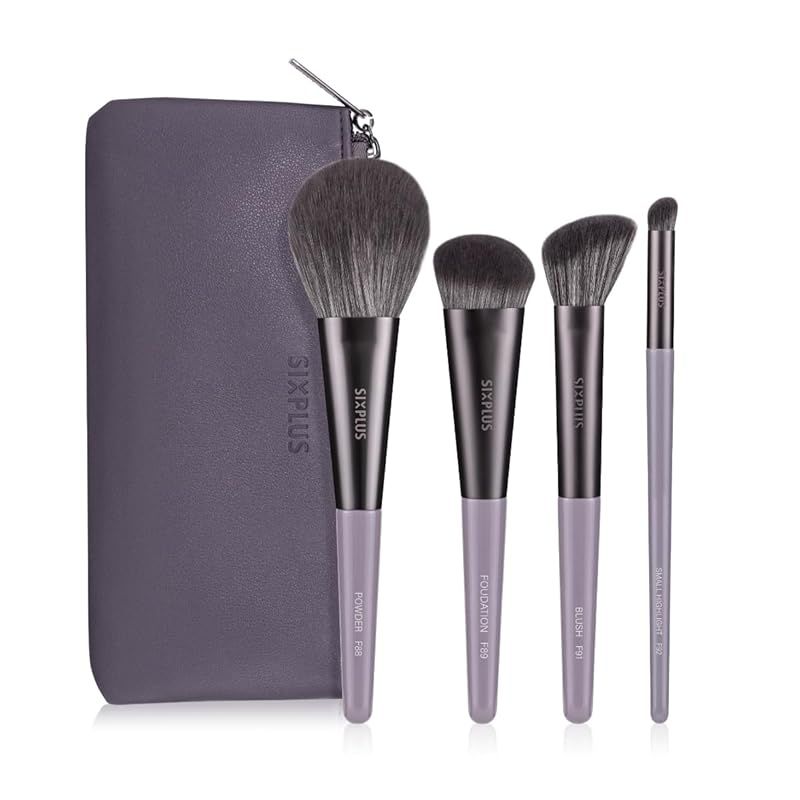 SIXPLUS 藤の花 シリーズ メイクブラシ4本セット フェイスブラシ