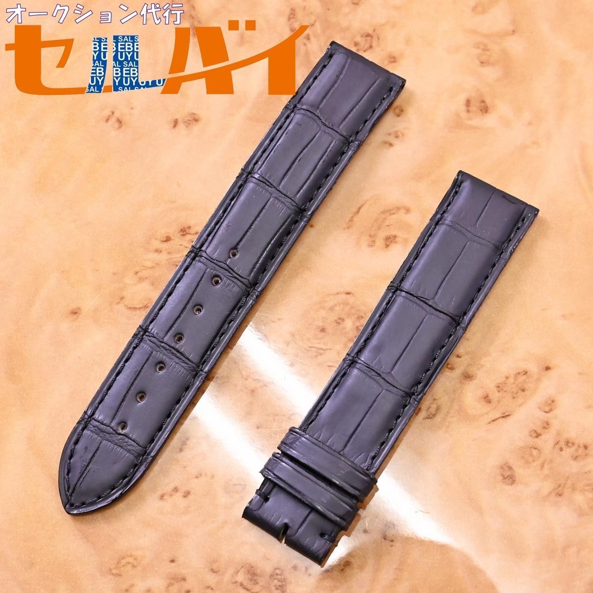 本物 極上品 カルティエ 純正品 マットクロコダイルレザーベルト 19mm