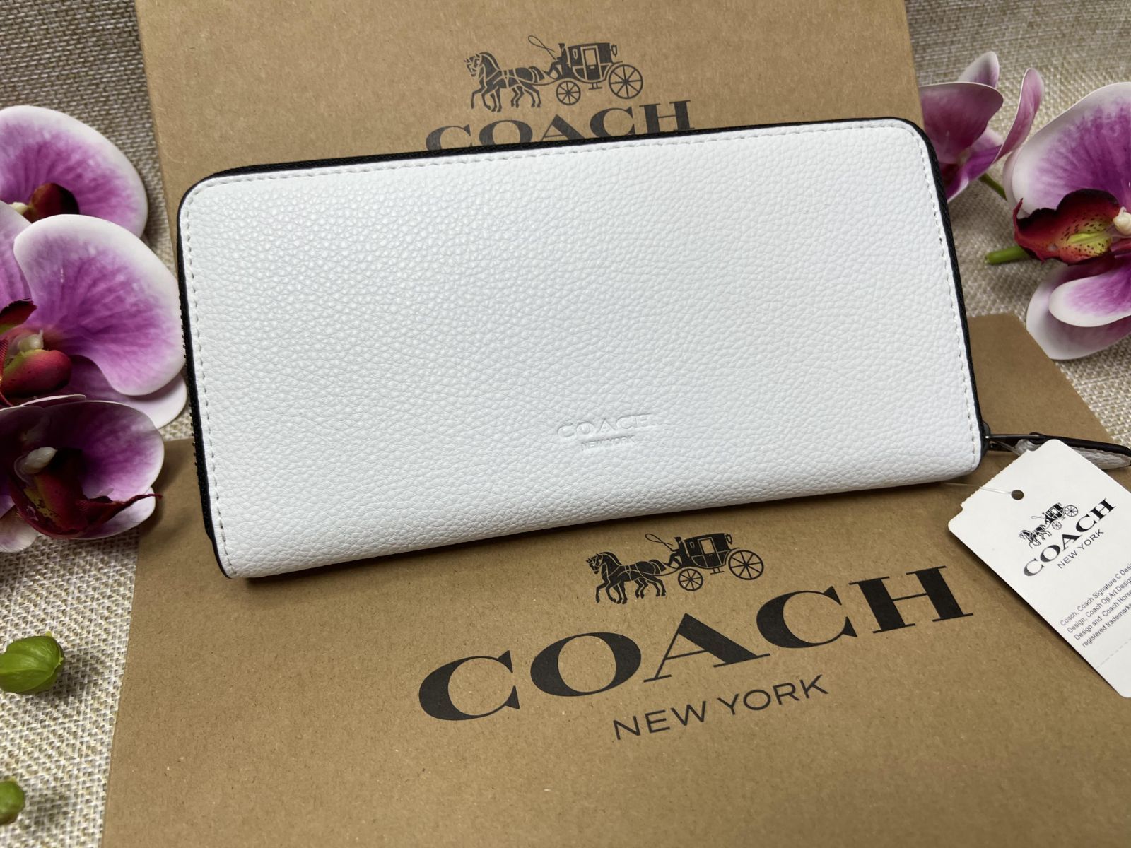 COACH財布 コーチ 長財布 アコーディオン ラウンドジップ キース 