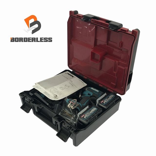 makita マキタ 40Vmax 充電式インパクトドライバー TD002GRDX 青|ブルー バッテリー2個 2.5Ah 充電器 パーツ ケース 107099