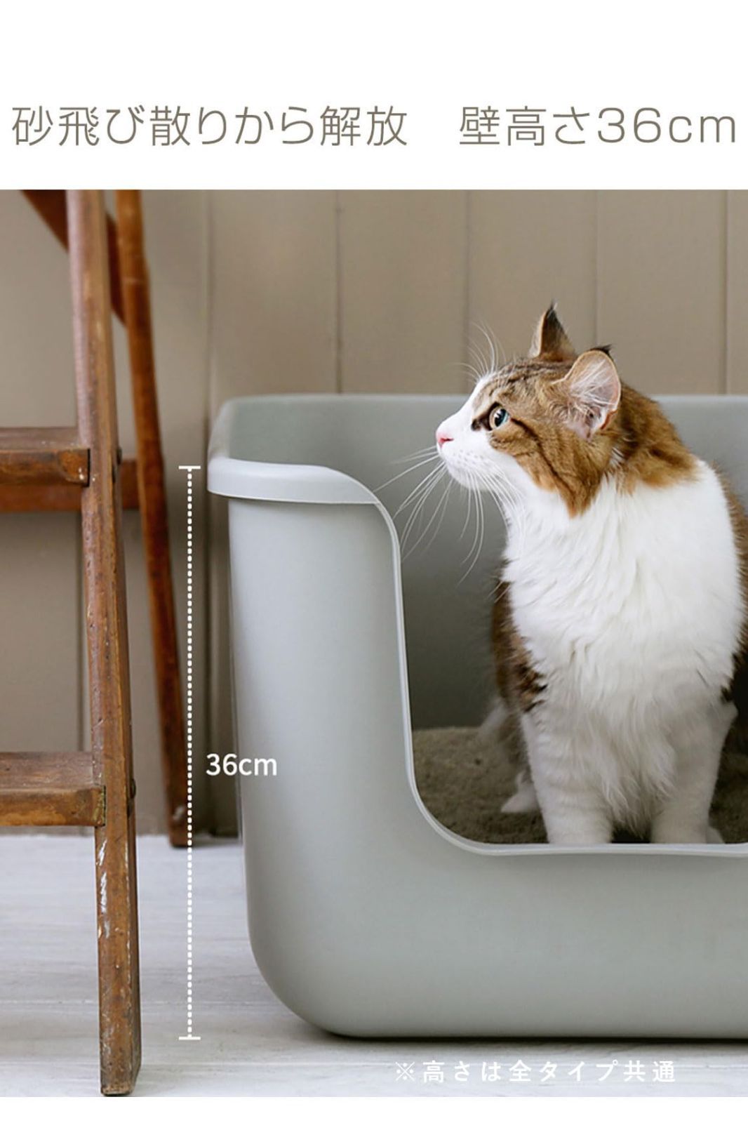 ONEKOSAMA おねこさま 猫用トイレ 大型 大容量 飛び散らない 飛び散り防止 本体 組み立て不要 2.32kg BEAUTY PLUS|ミント STEELWINDOWSANDDOORS_COM