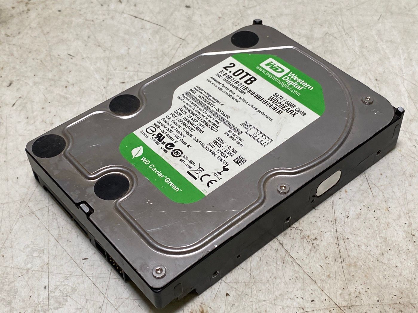 Western Digital Caviar Green 3.5inch 2.0TB 64MB SATA 6.0Gbps WD20EARX