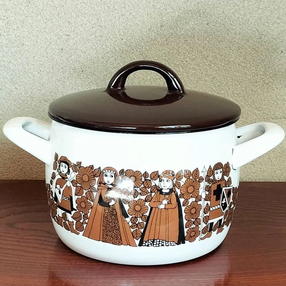 フィネル ホーロー両手鍋 ベジタ ◇ FINEL ベジタ ホーロー両手鍋 北欧雑貨 ◇ ヴィンテージ】FINEL