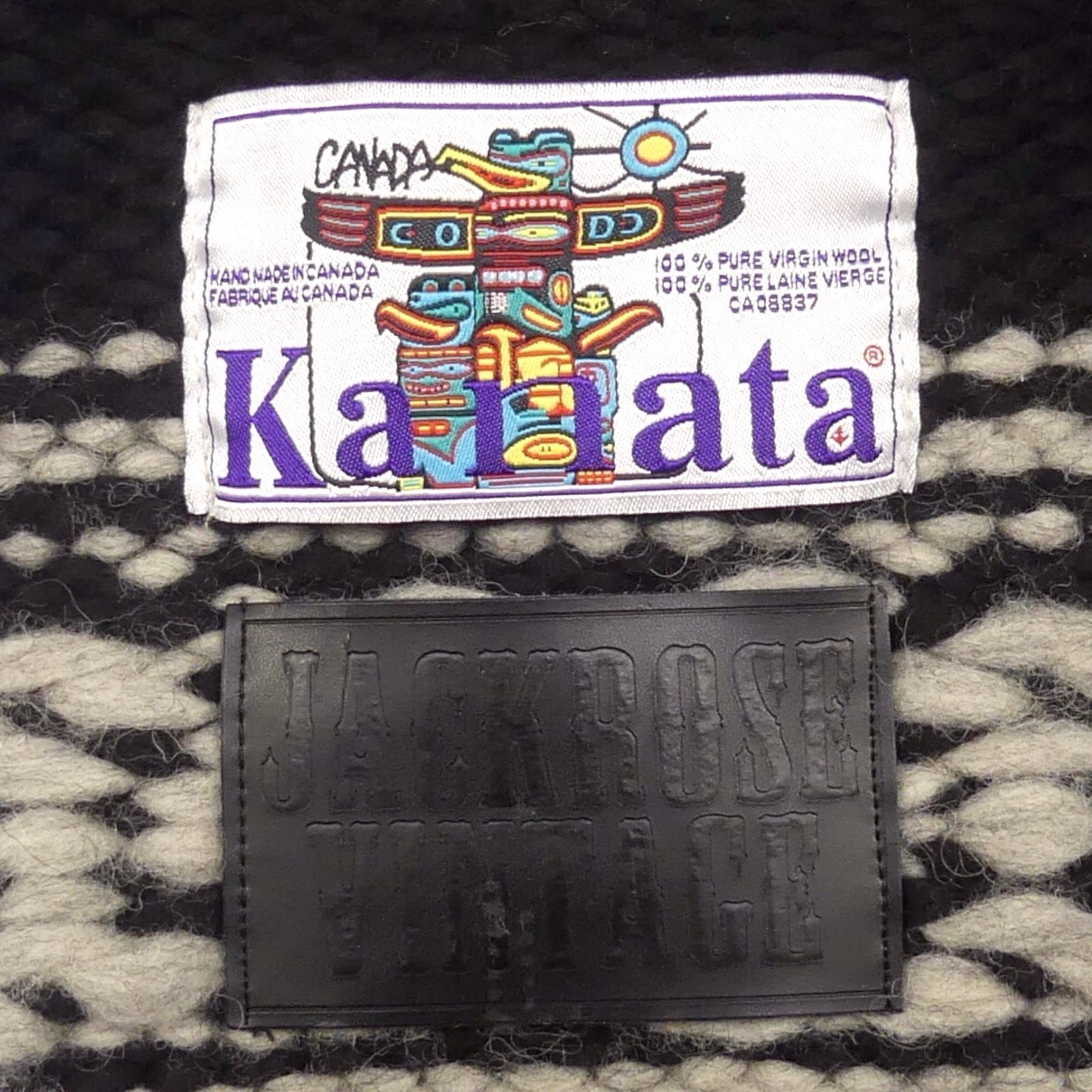 別注 カウチン セーター kanata ニット M カナダ製 カナタ ジャック 
