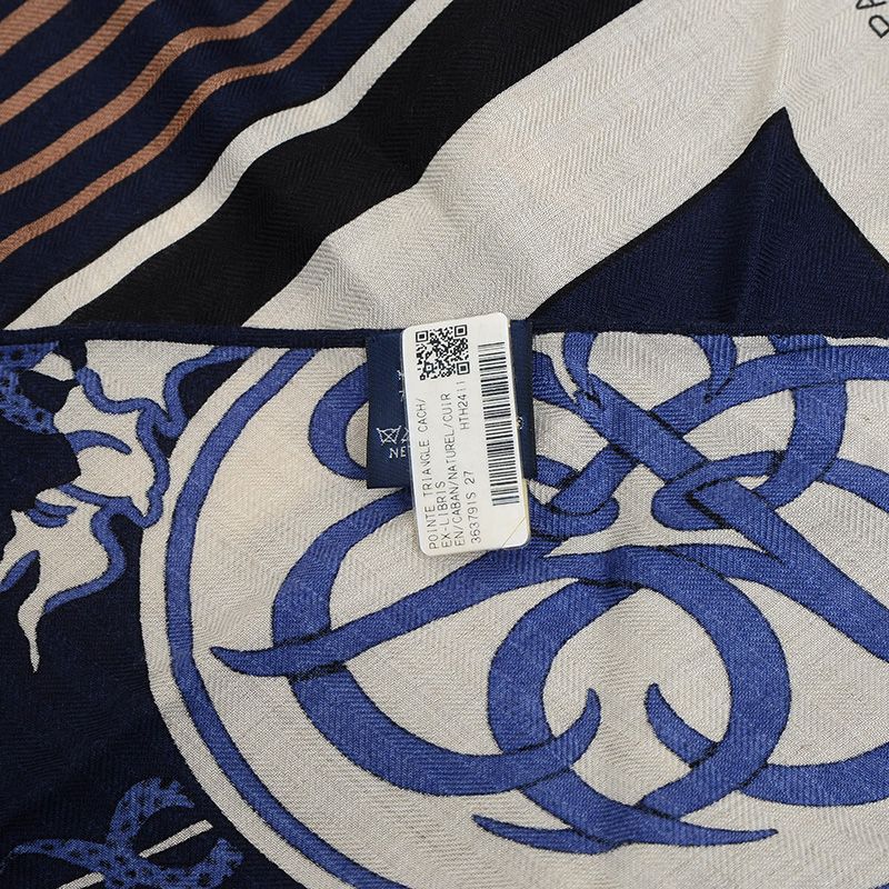 【新品未使用】エルメス　トライアングジュアン　 エクシリブリス HERMES】Ex-Libris ジェアン トライアングル カシミア シルク