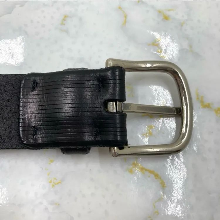 美品❗️ GIORGIO ARMANI ジョルジオアルマーニ レザー シルバー