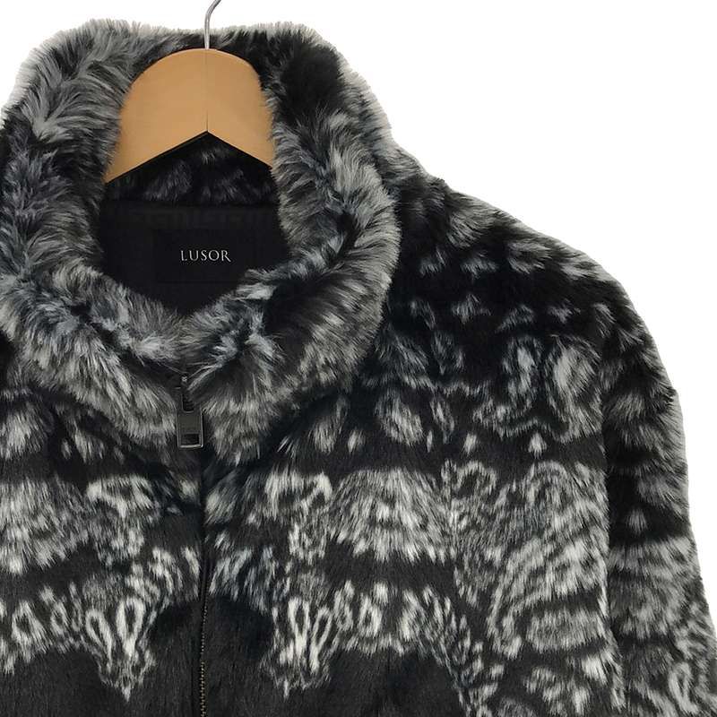 【美品】  LUSOR / ルーソル | バンダナ柄 エコファージャケット | M | ブラック | メンズ 美品】 LUSOR / ルーソル | バンダナ柄 エコファージャケット | M