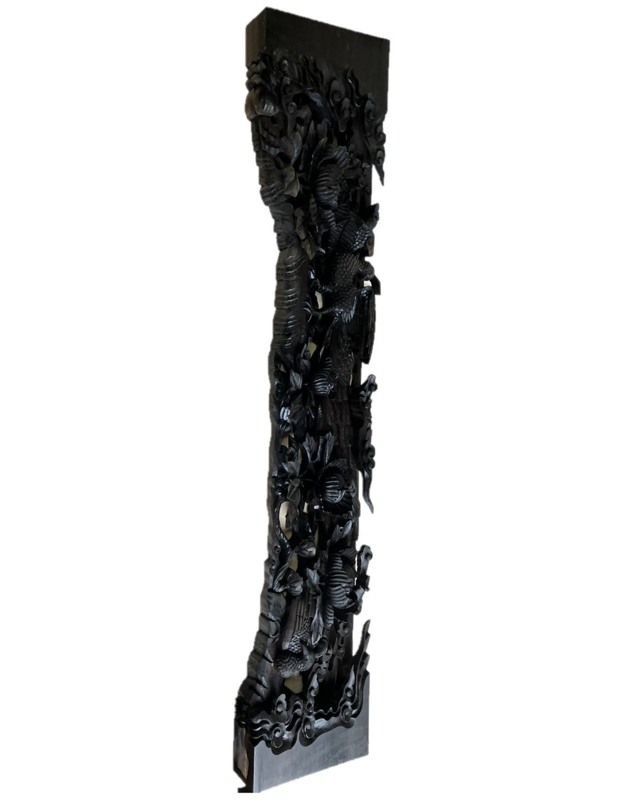 B18 黒檀 欄間 彫刻