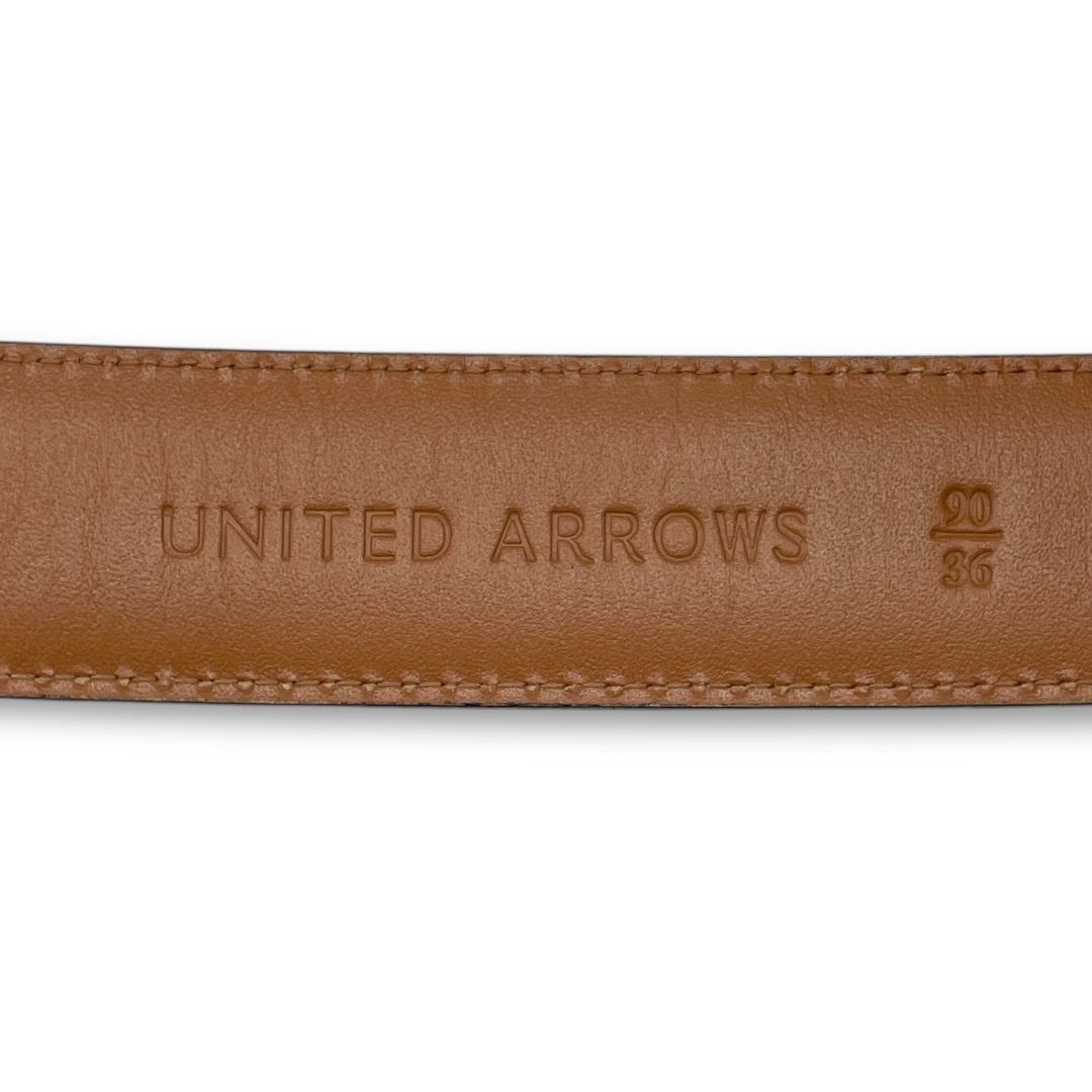 【新品・未使用】 UNITED ARROWS ベルト 85 ダークブラウン UNITED ARROWS ユナイテッドアローズ レザーベルト ビジネス