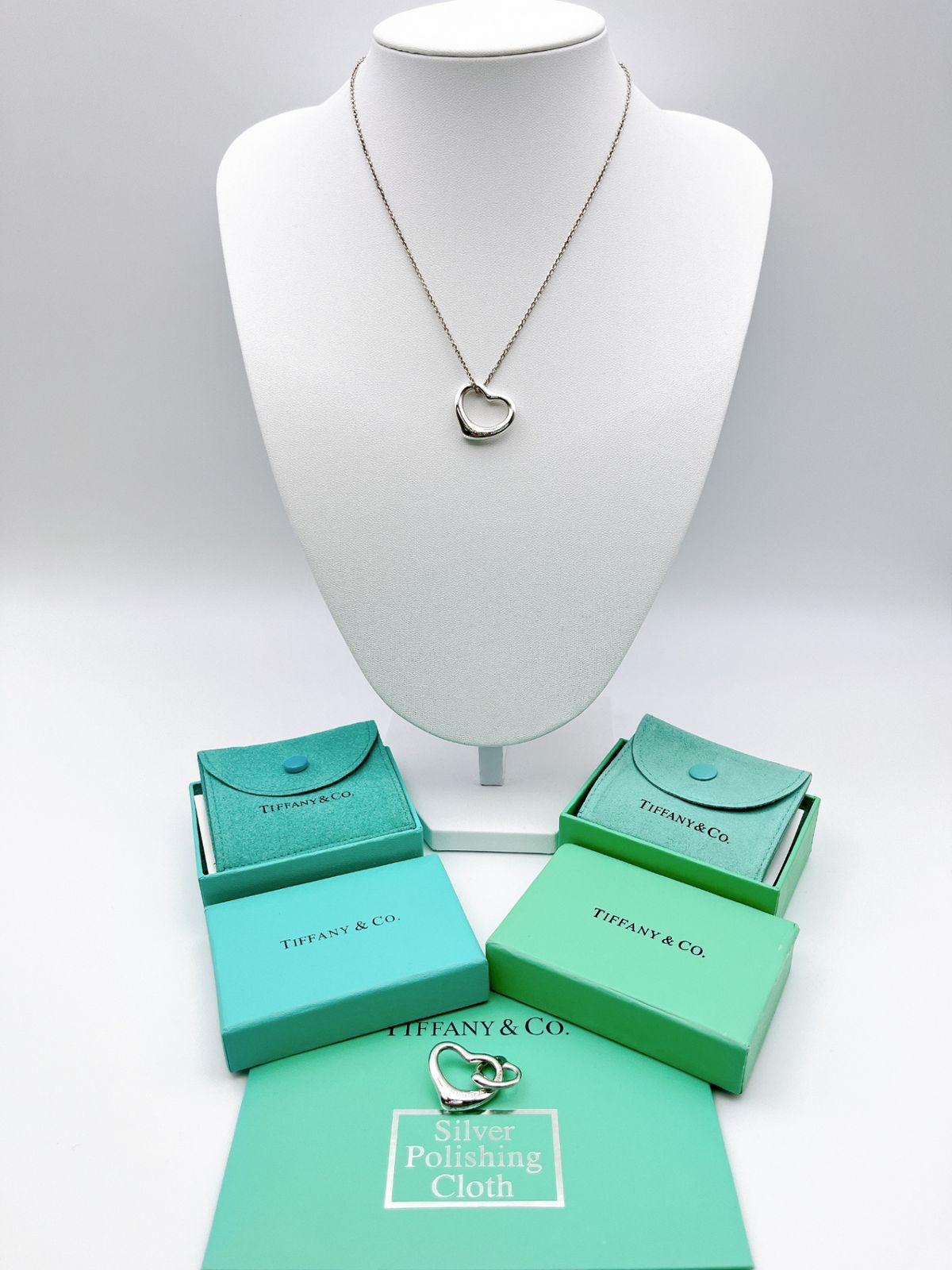 Tiffany & Co. エルサ・ペレッティ ダブルオープンハートネックレス Tiffany＆Co/ティファニー Open heart/オープンハート 22mm