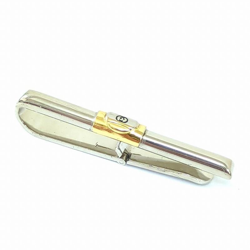 綺麗 GUCCI OLD オールド グッチ GGロゴ ネクタイ ピン クリップ GUCCI グッチ オールドグッチ ネクタイピン GGロゴ イタリア製