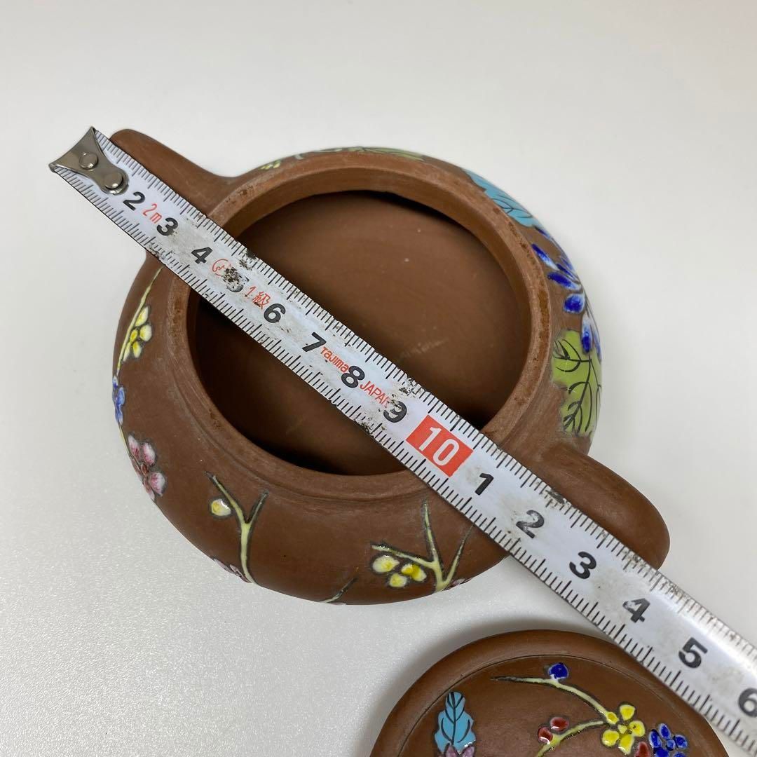 中国美術 朱泥急須 幅約14.5㎝ 東Y6-0930①