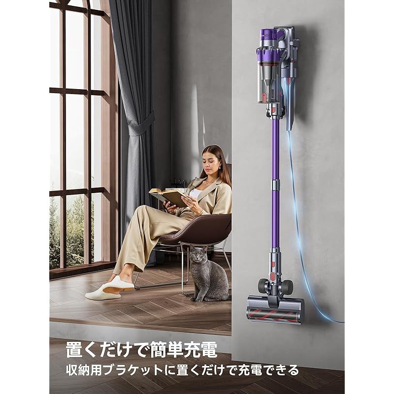 掃除機 コードレス【2025最新型!45000pa超強力吸引＆水タンク付き