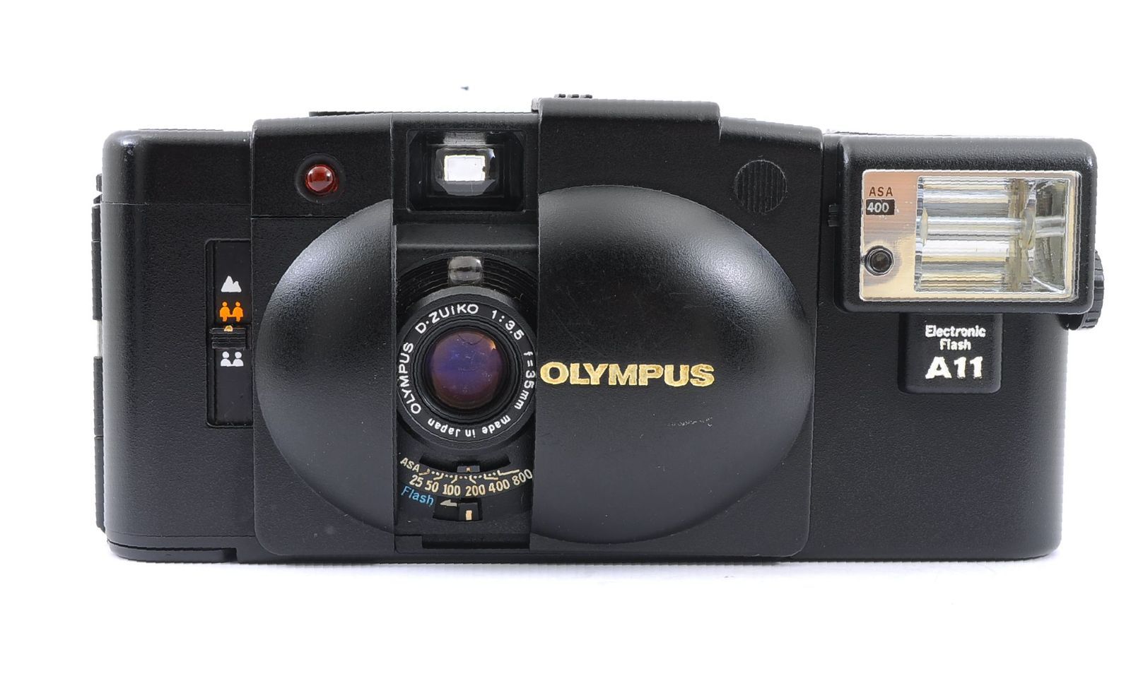 Olympus XA2+Electric Flash A11完動極美品 取説付き