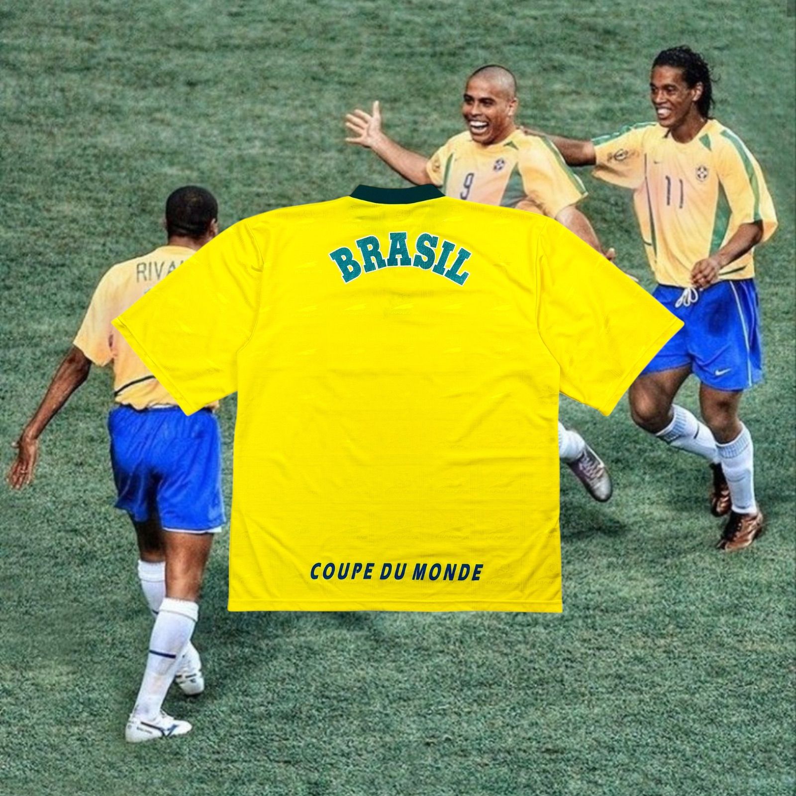 【希少】フランスワールドカップ ブラジル代表　ユニフォーム ゲームシャツ NIKE - 90s フランスワールドカップ ブラジル代表サッカー ゲーム