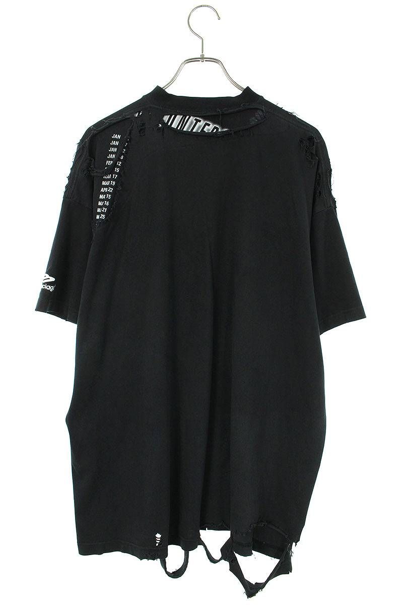バレンシアガ 22SS OVERSIZED REPAIRED T-SHIRT 704056 TMVA5