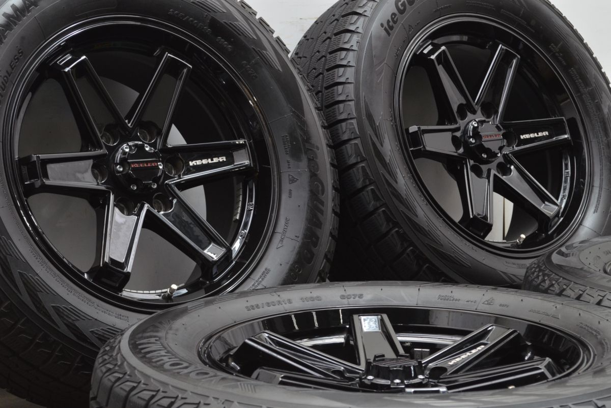 バリ溝 Weds キーラー 18in 8J 25 PCD139.7 ヨコハマ G075 アイスガード 265 60R18 ランドクルーザー プラド ハイラックスサーフ