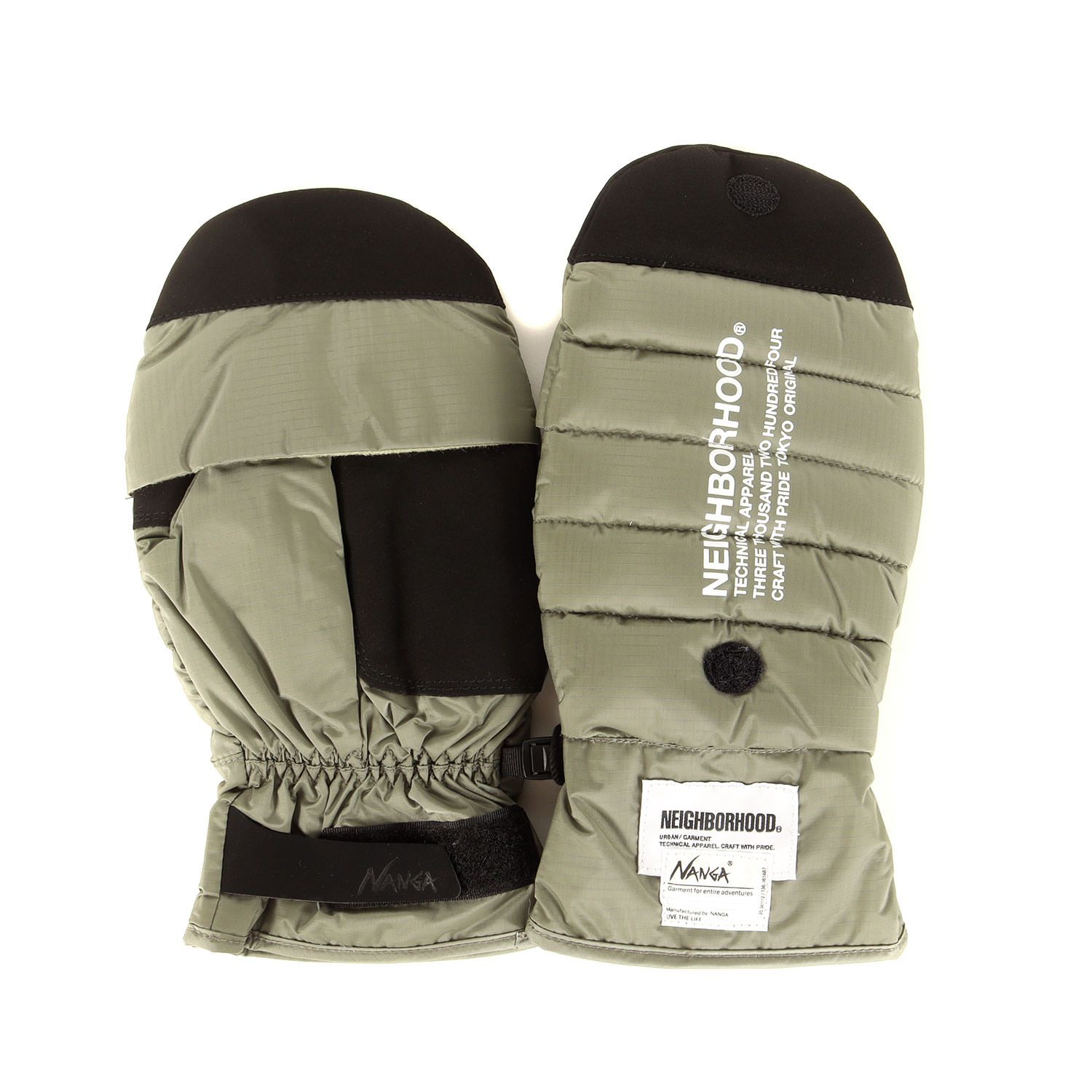 NEIGHBORHOOD ネイバーフッド 24AW NANGA ダウン グローブ 手袋 DOWN GLOVES オリーブドラブ サイズ M ブランド コラボ ファッション アイテム 小物 メンズ