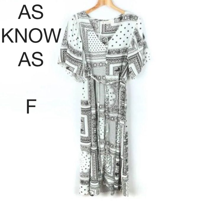 AS KNOW AS ワンピース　ペイズリー柄 as know as】アズノウアズ＊ワンピース(M)＊ペイズリー柄 - メルカリ