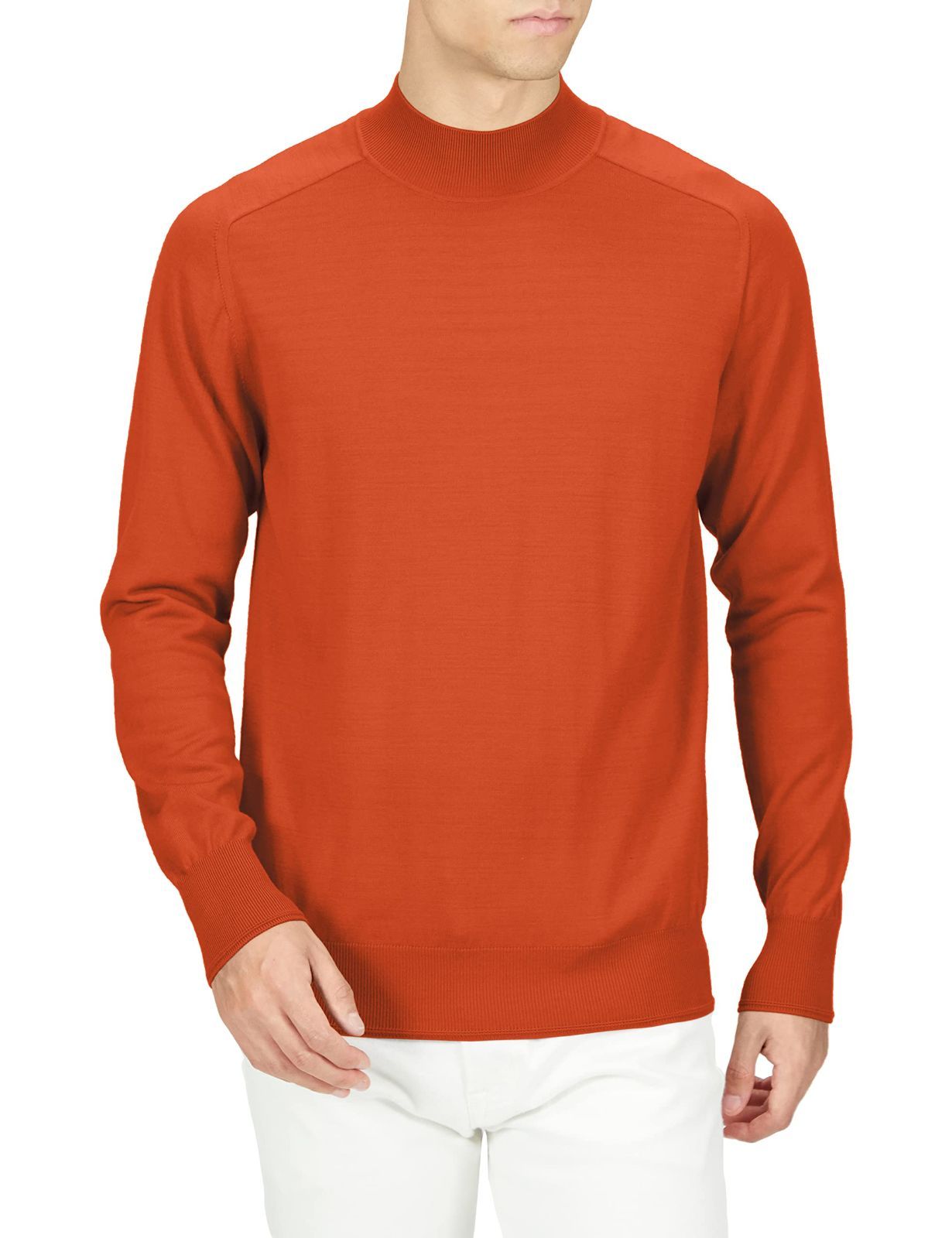 Size:M_Color:オレンジ [アウール] FIORE』モックネックニット AMNT224109 メンズ ORG M