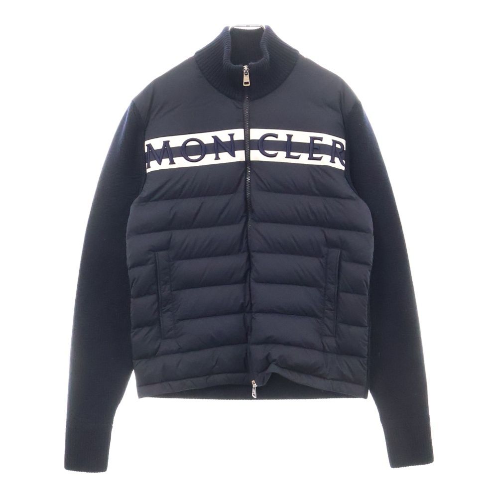 MONCLER (モンクレール) ロゴニット切り替えダウンジップニット 