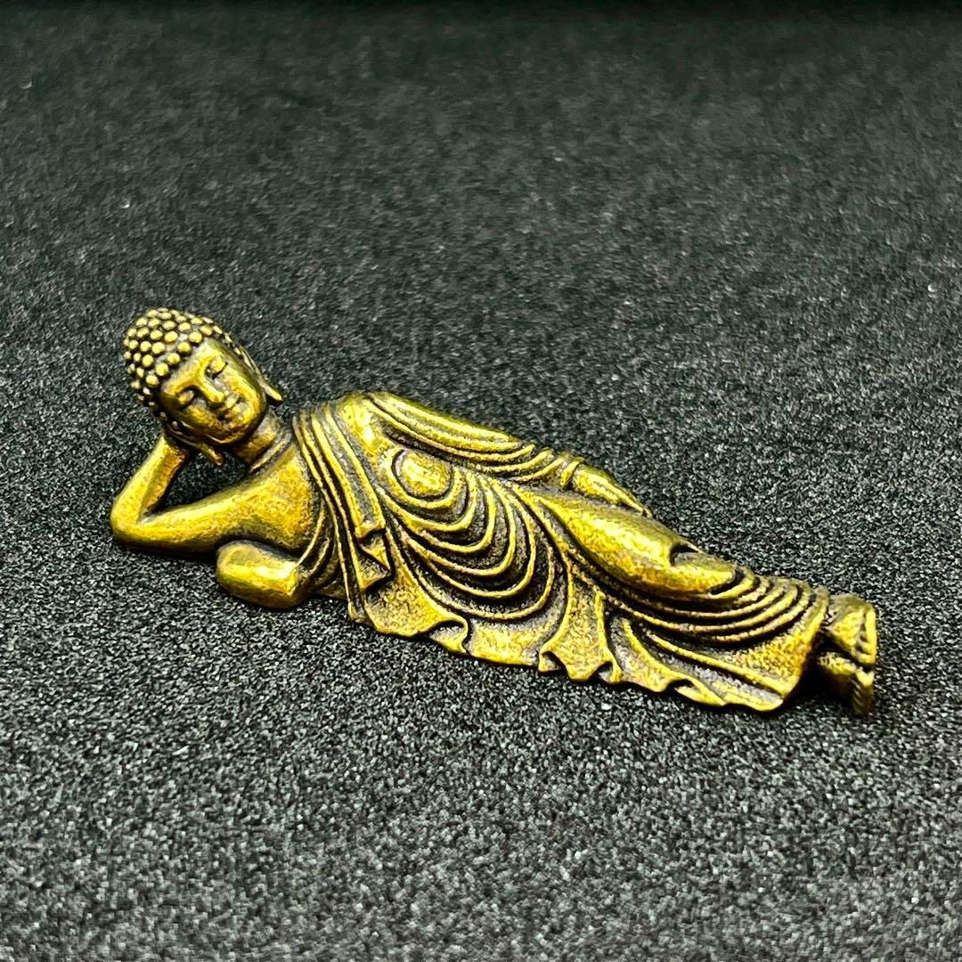 仏教美術　古銅　涅槃像　寝釈迦像　仏像　置物　N　8702 61H34yCcVDL._UF350,350_QL80_.jpg