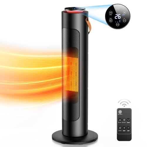 セラミックヒーター 温風ヒーター タワー型 省エネ コンパクト 静音 1秒速暖 タイマー 首振り 3段階 リモコン付き 800|1200W 電気ヒーター 転倒オフ 過熱保護 ECO恒温運転搭載 持ち運び チャイルドロック 脱衣所|脱衣場|トイレ|洗面所|風呂|