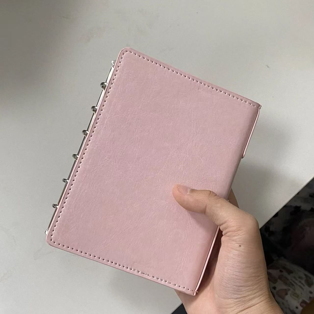 新品 大人気 ダブルリング A7 無地80枚 システム手帳 カバー